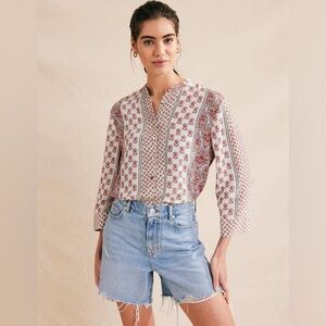 BODEN NWT Wide Sleeve Relaxed Blouse
Rose Pink, Dainty Floret